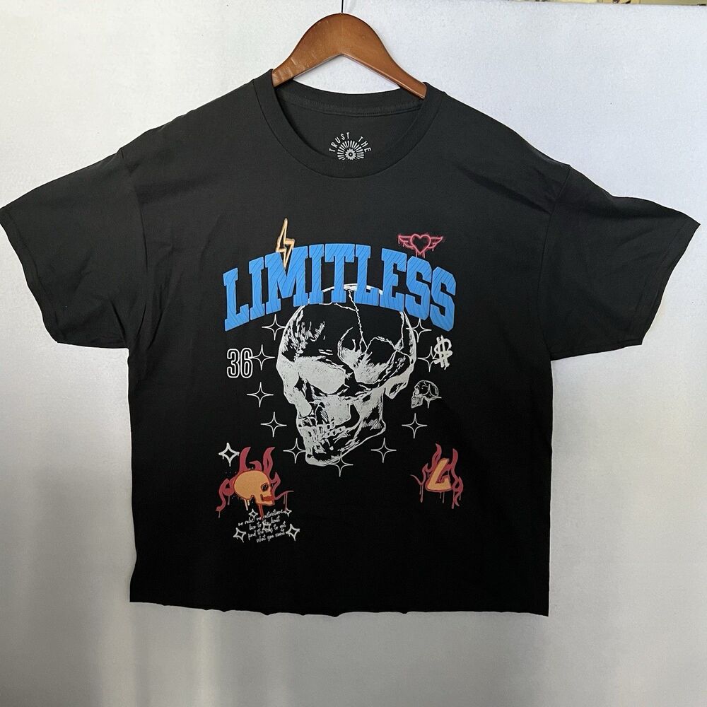 Trust The Universe - Limitless Puff Print Black Shirt M New